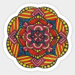 Floral and Sunshine Mandala Sticker